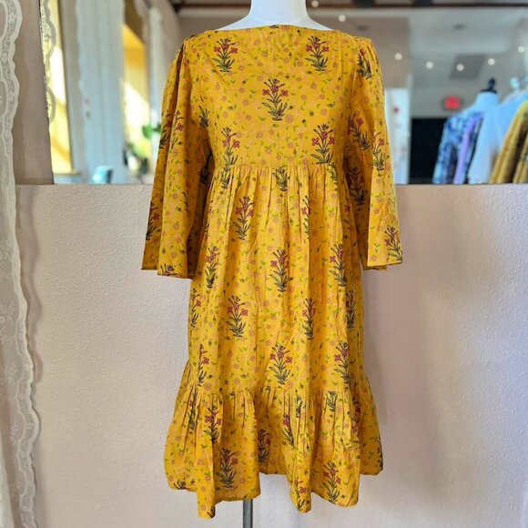 Yellow floral summer dress - Picture 2 of 5